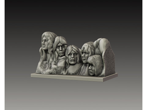 Deep Purple in Rock sculpture Rushmore mountain 3D Druckmodell