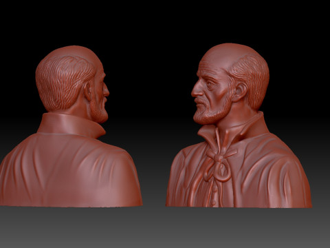 Bust of Saint Joseph Calasanz 3Dプリントモデル