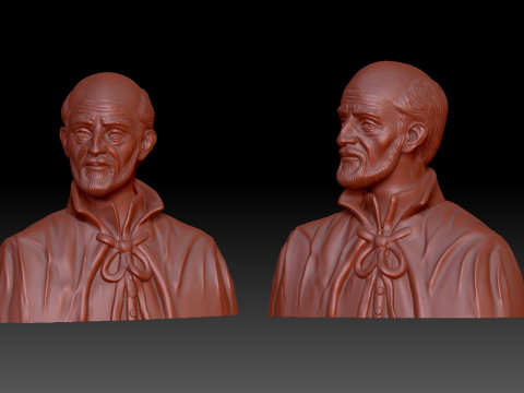 Bust of Saint Joseph Calasanz 3Dプリントモデル
