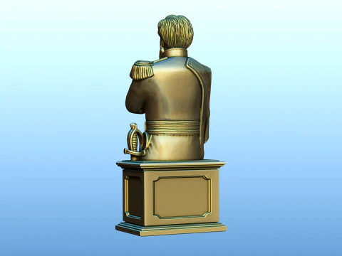 मार्टिन मिगुएल डी गुएम्स की प्रतिमा 3D प्रिंट मॉडल