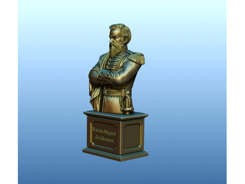 Bust of Martin Miguel de Guemes Modelo de Impressão 3D