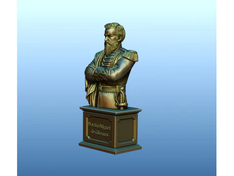 मार्टिन मिगुएल डी गुएम्स की प्रतिमा 3D प्रिंट मॉडल
