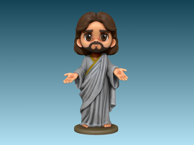 Mini figurine of Jesus Modelo de Impressão 3D .c4d .max .obj .3ds .fbx .stl .blend