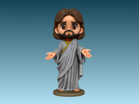 Mini figurine of Jesus Modèles 3D en vedette