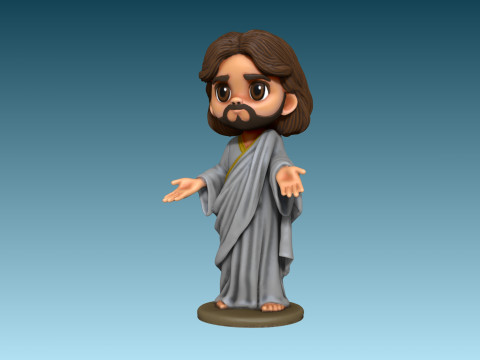 Mini figurine of Jesus Modelo de Impressão 3D