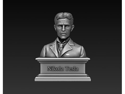 Bust of Nikola Tesla 3D Print Model
