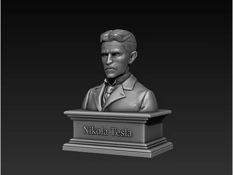 Bust of Nikola Tesla 3D Print Model