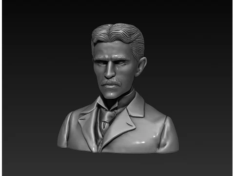 Bust of Nikola Tesla 3D Print Model
