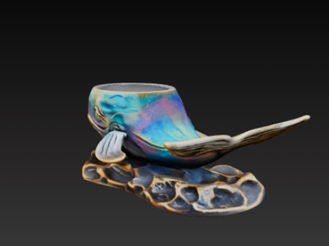 Decorative whale-shaped pot Modèles 3D en vedette