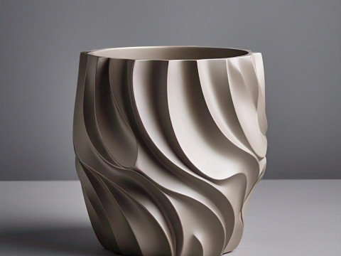 Modern abstract decorative pot Modèles 3D en vedette