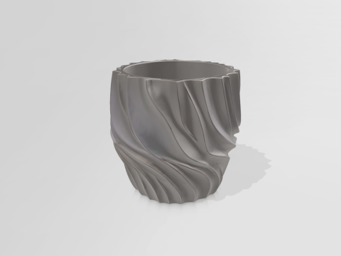 Modern abstract decorative pot Model do druku 3D