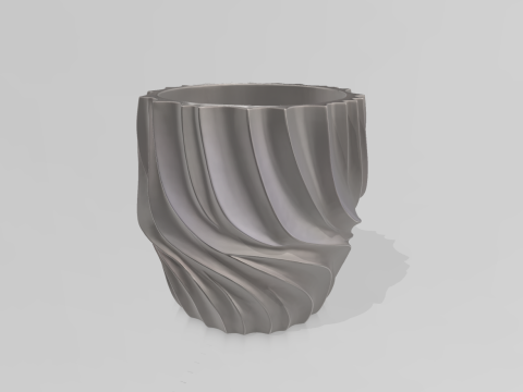Modern abstract decorative pot Model do druku 3D