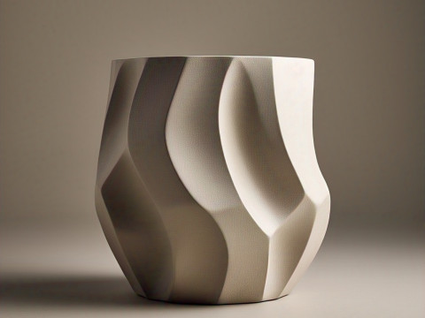 Modern abstract decorative pot Model 3 3D Print Model