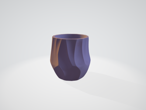Modern abstract decorative pot Model 3 3D Baskı Modeli