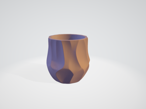 Modern abstract decorative pot Model 3 3D Baskı Modeli