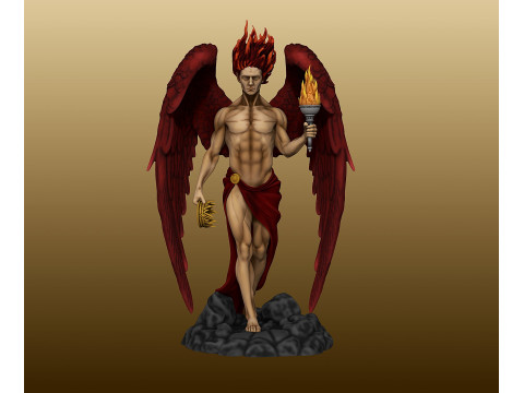 Lucifer Statue figurine 3D प्रिंट मॉडल