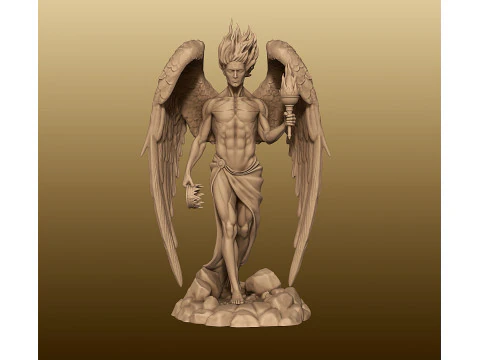 Lucifer Statue figurine 3D Print Model