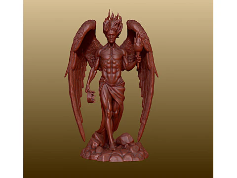 Lucifer Statue figurine 3D Print Model