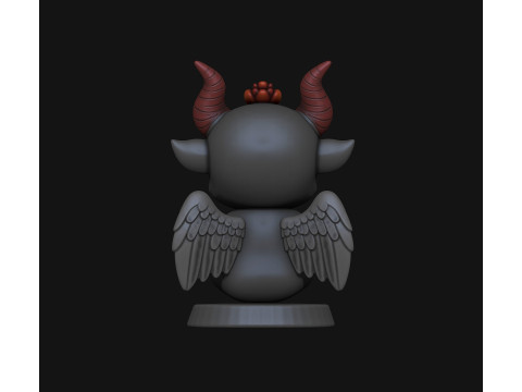 Chibi and cute Baphomet figurine Modèles 3D en vedette