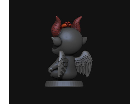 Chibi and cute Baphomet figurine Modèles 3D en vedette