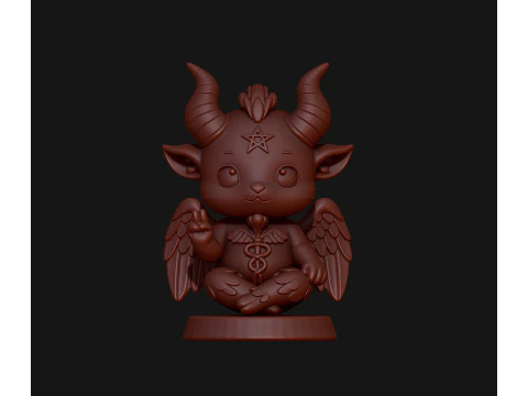 Chibi and cute Baphomet figurine 3D Print Model