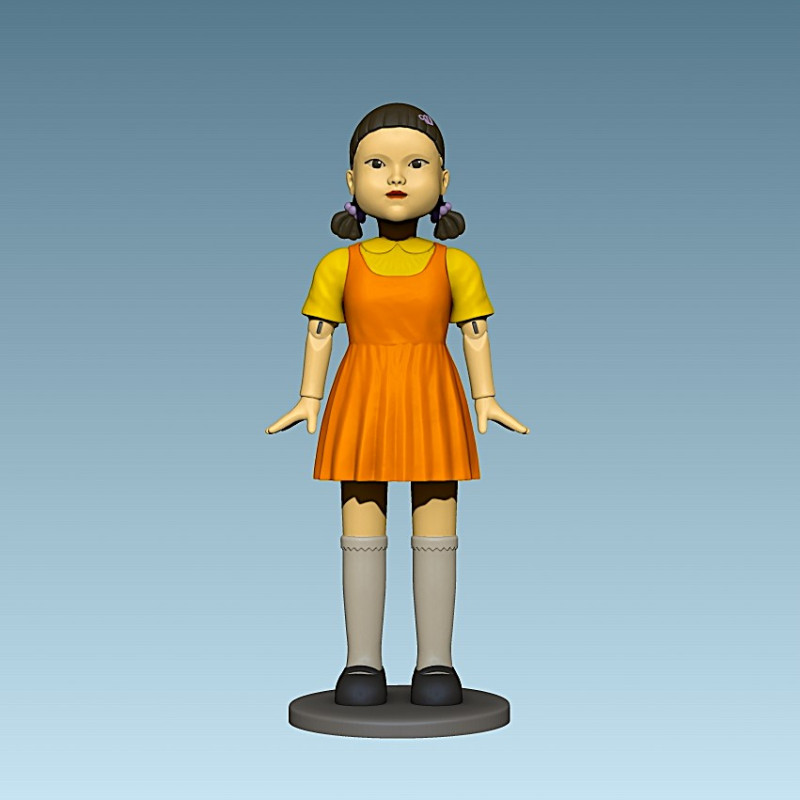 Squid Game Young-hee Doll Modelo de impresión 3D .c4d .max .obj .3ds .fbx .stl .blend