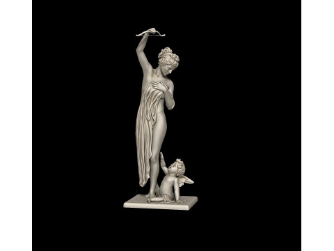 Venus Disarming Cupid sculpture classic style 3D-printmodel