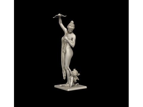 Venus Disarming Cupid sculpture classic style 3D-printmodel
