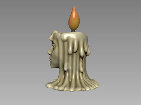 Melted Girl decorative Led Candle holder 3D Print Model