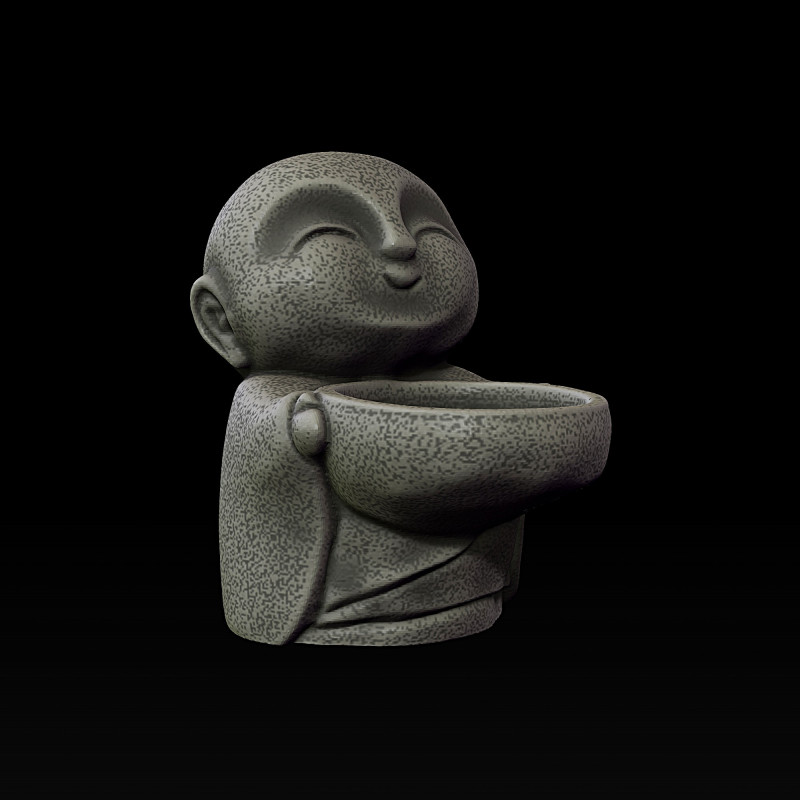 Jizo Buddha statue LED candle holder 3D 프린트 모델 .c4d .max .obj .3ds .fbx .stl .blend
