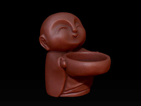 Jizo Buddha statue LED candle holder 3D 프린트 모델