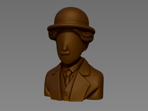 Charlie Chaplin abstract decorative bust 3D प्रिंट मॉडल