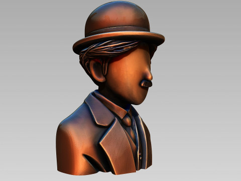 Charlie Chaplin abstract decorative bust 3D प्रिंट मॉडल