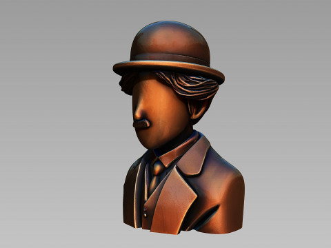 Charlie Chaplin abstract decorative bust 3D प्रिंट मॉडल