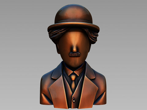 Charlie Chaplin abstract decorative bust 3D प्रिंट मॉडल