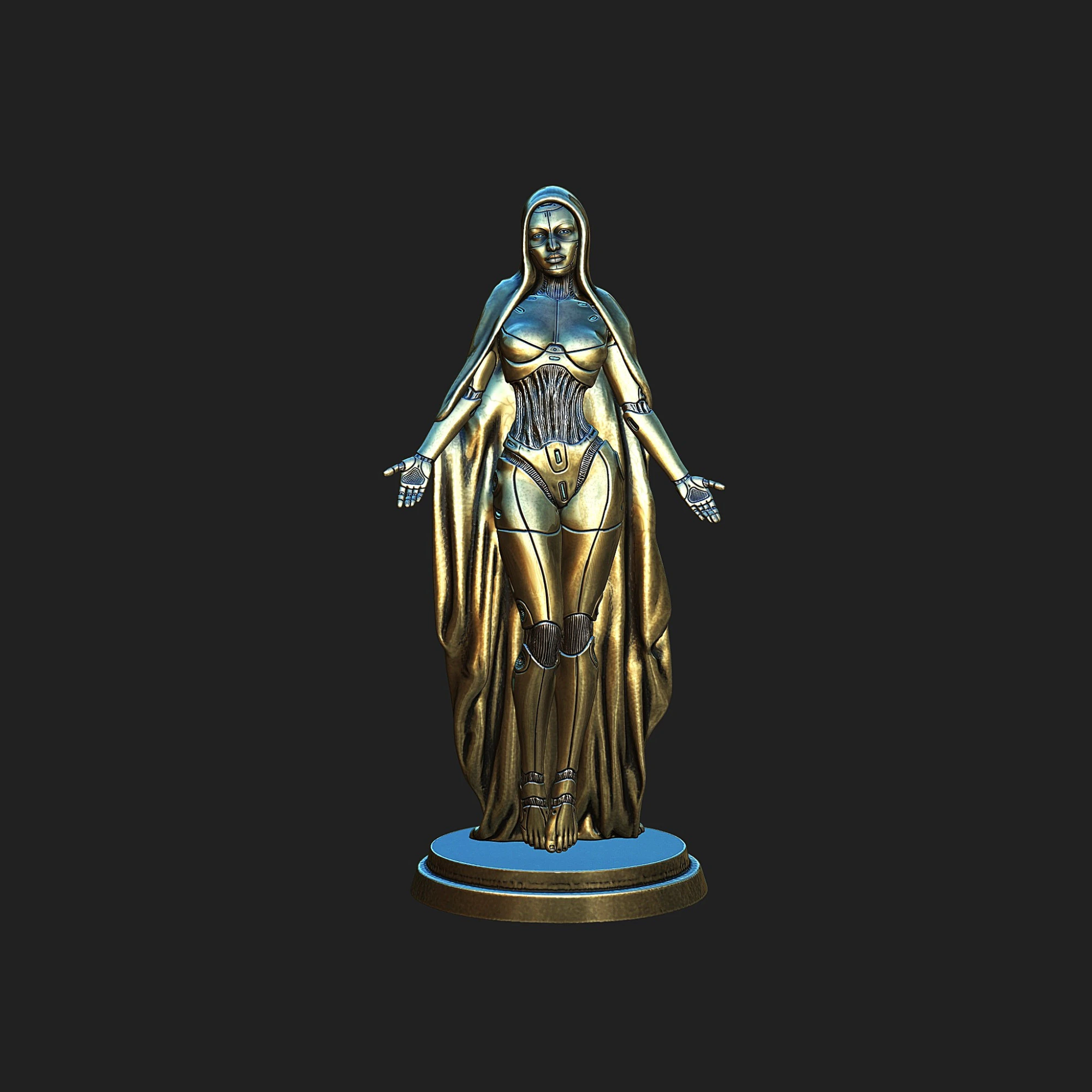 Android statue model MARIA 3D Print Model .c4d .max .obj .3ds .fbx .stl .blend 