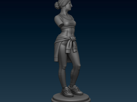 Sporty Venus Goddess 3D Print Model