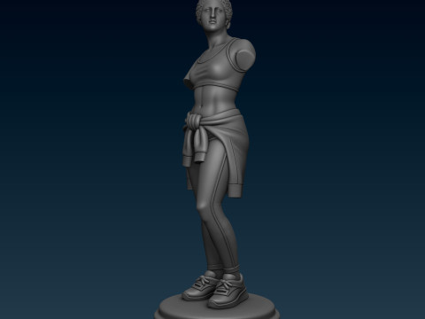 Sporty Venus Goddess 3D Print Model