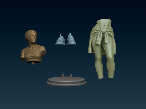 Sporty Venus Goddess 3D Print Model