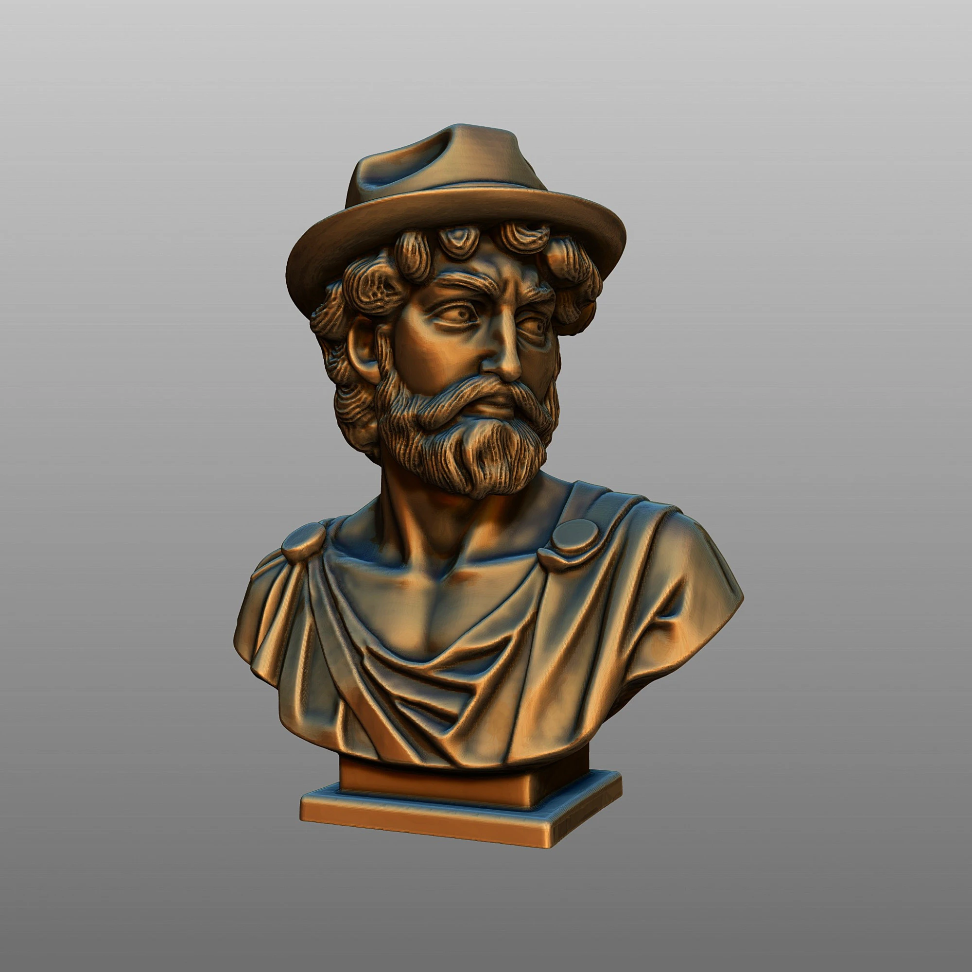 हिप्स्टर शैली में डेविड की सजावटी प्रतिमा 3D प्रिंट मॉडल .c4d .max .obj .3ds .fbx .stl .blend 