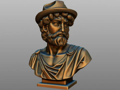 Ozdobne popiersie Dawida w stylu hipsterskim Model do druku 3D