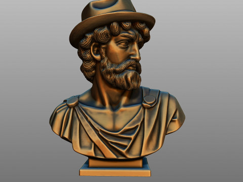 Decorative bust of David in a hipster style 3D 프린트 모델