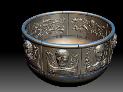 Gundestrup Cauldron 3D Print 3D 打印模型