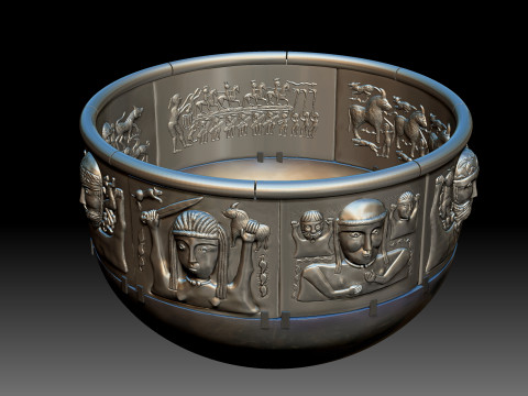 Gundestrup Cauldron 3D Print 3D 打印模型