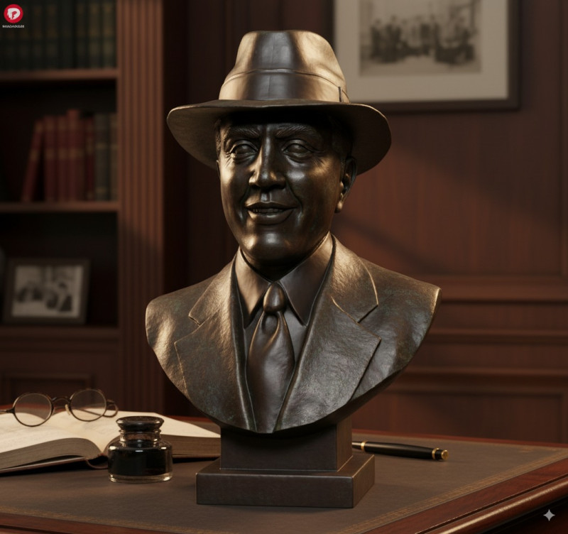 Busto of Carlos Gardel for 3D print Modello di stampa 3D .c4d .max .obj .3ds .fbx .stl .blend