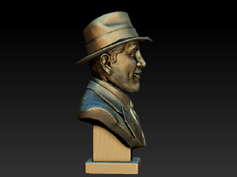 Busto of Carlos Gardel for 3D print Modello di stampa 3D