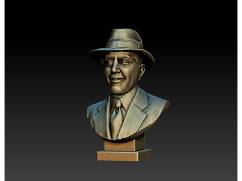 Busto of Carlos Gardel for 3D print Modello di stampa 3D