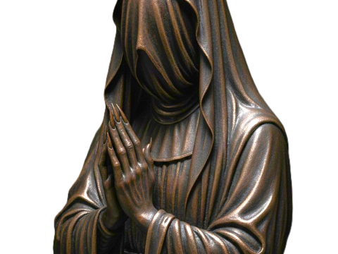 Bust of a Mystic Veiled Nun Model Cetak 3D