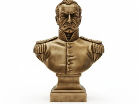 Jose de San Martin Bust for 3D print Model Cetak 3D