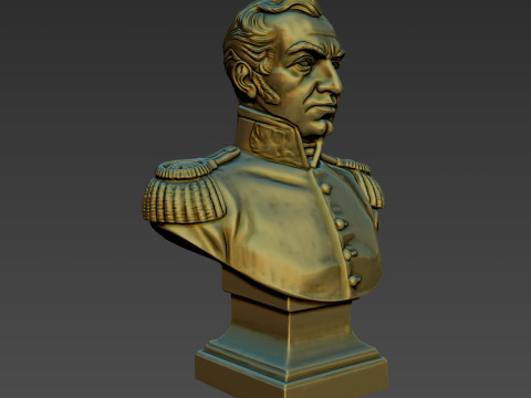 Jose de San Martin Bust for 3D print 3D 프린트 모델